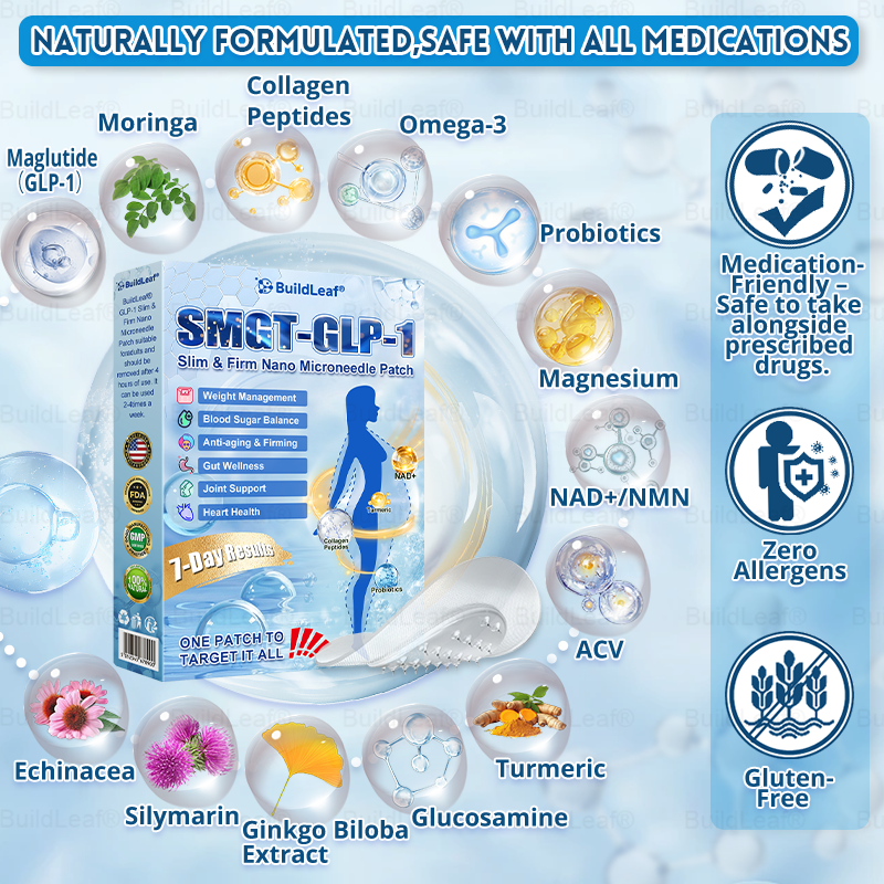 FDA Store·𝐁𝐮𝐢𝐥𝗱𝐋𝐞𝐚𝐟®𝐒𝐥𝐢𝐦 & 𝐅𝐢𝐫𝐦 𝐍𝐚𝐧𝐨 𝐌𝐢𝐜𝐫𝐨𝐧𝐞𝐞𝐝𝐥𝐞 𝐏𝐚𝐭𝐜𝐡 𝐰𝐢𝐭𝐡 𝐌𝐨𝐫𝐢𝐧𝐠𝐚, 𝐎𝐦𝐞𝐠𝐚-𝟑, 𝐂𝐨𝐥𝐥𝐚𝐠𝐞𝐧 𝐏𝐞𝐩𝐭𝐢𝐝𝐞𝐬, 𝐍𝐀𝐃 & 𝐍𝐌𝐍 𝐟𝐨𝐫 𝐎𝐛𝐞𝐬𝐢𝐭𝐲, 𝐂𝐚𝐫𝐝𝐢𝐨𝐯𝐚𝐬𝐜𝐮𝐥𝐚𝐫 𝐃𝐢𝐬𝐞𝐚𝐬𝐞, 𝐃𝐢𝐚𝐛𝐞𝐭𝐞𝐬, 𝐒𝐥𝐞𝐞𝐩 𝐀𝐩𝐧𝐞𝐚, 𝐉𝐨𝐢𝐧𝐭 𝐏𝐫𝐨𝐛𝐥𝐞𝐦𝐬, 𝐒𝐤𝐢𝐧 𝐅𝐢𝐫𝐦𝐢𝐧𝐠, 𝐀𝐧𝐭𝐢-𝐀𝐠𝐢𝐧𝐠, 𝐚𝐧𝐝 𝐌𝐨𝐫𝐞
